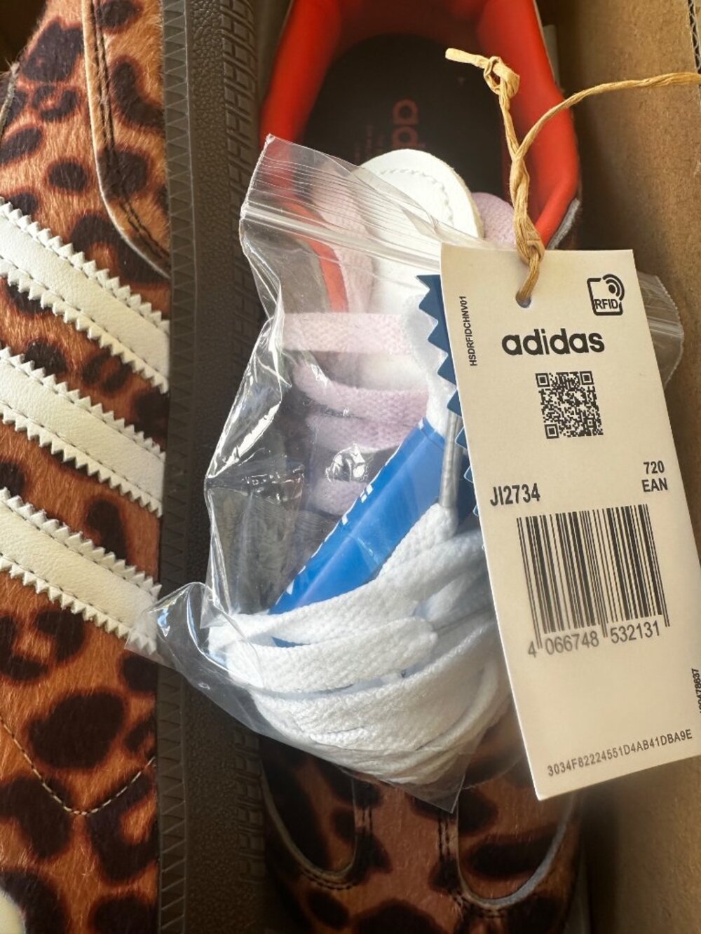 Adidas Samba OG Red Leopard Print Striped Trainers Sneakers Mens 9.5 Womens 10.5 - Picture 15 of 15